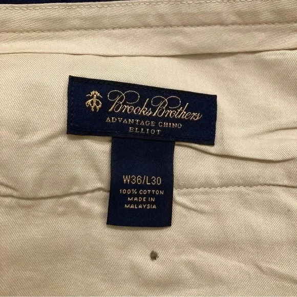 Brooks Brothers Pants Mens 36X30 Mid Rise Advantage Chino Elliot Cotton - Picture 6 of 8